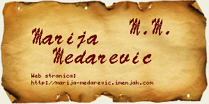 Marija Medarević vizit kartica